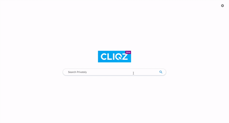 Figure 2: Cliqz Search Engine Result Page beta.cliqz.com